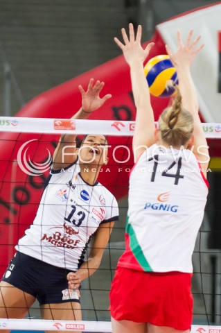  11.02.2014 LODZ SIATKOWKA ENEA CUP PUCHAR POLSKI 2013/2014 VOLLEYBALL POLISH SEASON BEEF MASTER BUDOWLANI LODZ - PGNIG NAFTA PILA N/Z NORIS CABRERA   