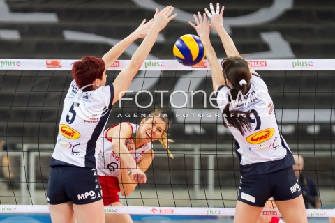  11.02.2014 LODZ SIATKOWKA ENEA CUP PUCHAR POLSKI 2013/2014 VOLLEYBALL POLISH SEASON BEEF MASTER BUDOWLANI LODZ - PGNIG NAFTA PILA N/Z MAGDALENA WAWRZYNIAK   