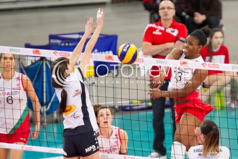  11.02.2014 LODZ SIATKOWKA ENEA CUP PUCHAR POLSKI 2013/2014 VOLLEYBALL POLISH SEASON BEEF MASTER BUDOWLANI LODZ - PGNIG NAFTA PILA N/Z FAIMIE ROSE KINGSLEY   
