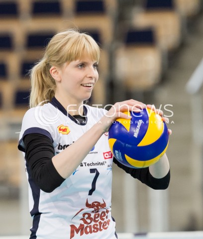  11.02.2014 LODZ SIATKOWKA ENEA CUP PUCHAR POLSKI 2013/2014 VOLLEYBALL POLISH SEASON BEEF MASTER BUDOWLANI LODZ - PGNIG NAFTA PILA N/Z NATALIA NUSZEL SYLWETKA   