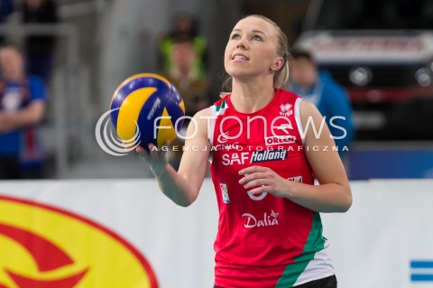  11.02.2014 LODZ SIATKOWKA ENEA CUP PUCHAR POLSKI 2013/2014 VOLLEYBALL POLISH SEASON BEEF MASTER BUDOWLANI LODZ - PGNIG NAFTA PILA N/Z KLAUDIA KONIECZNA SYLWETKA   