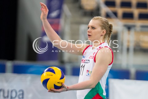  11.02.2014 LODZ SIATKOWKA ENEA CUP PUCHAR POLSKI 2013/2014 VOLLEYBALL POLISH SEASON BEEF MASTER BUDOWLANI LODZ - PGNIG NAFTA PILA N/Z AGATA BABICZ SYLWETKA   