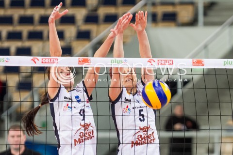  11.02.2014 LODZ SIATKOWKA ENEA CUP PUCHAR POLSKI 2013/2014 VOLLEYBALL POLISH SEASON BEEF MASTER BUDOWLANI LODZ - PGNIG NAFTA PILA N/Z OLGA TRACH SCIURKA DOROTA   