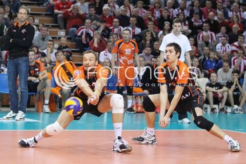  11.02.2014 RZESZOW POLAND <br />SIATKOWKA LIGA MISTRZOW MEN CEV VOLLEYBALL CHAMPIONS LEAGUE 2013/2014 MATCH<br />ASSECO RESOVIA -  JASTRZEBSKI WEGIEL <br />N/Z MICHAL LASKO MATEUSZ MALINOWSKI <br /> 