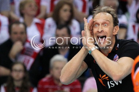  11.02.2014 RZESZOW POLAND <br />SIATKOWKA LIGA MISTRZOW MEN CEV VOLLEYBALL CHAMPIONS LEAGUE 2013/2014 MATCH<br />ASSECO RESOVIA -  JASTRZEBSKI WEGIEL <br />N/Z JOCHEN SCHOPS SYLWETKA <br /> 