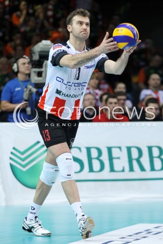  11.02.2014 RZESZOW POLAND <br />SIATKOWKA LIGA MISTRZOW MEN CEV VOLLEYBALL CHAMPIONS LEAGUE 2013/2014 MATCH<br />ASSECO RESOVIA -  JASTRZEBSKI WEGIEL <br />N/Z PETER VERES SYLWETKA <br /> 