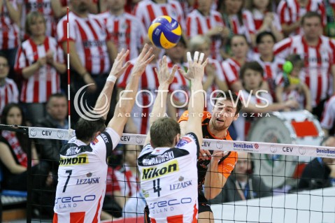  11.02.2014 RZESZOW POLAND <br />SIATKOWKA LIGA MISTRZOW MEN CEV VOLLEYBALL CHAMPIONS LEAGUE 2013/2014 MATCH<br />ASSECO RESOVIA -  JASTRZEBSKI WEGIEL <br />N/Z MICHAL KUBIAK OLIEG ACHREM ALEH AKHREM PIOTR NOWAKOWSKI <br /> 