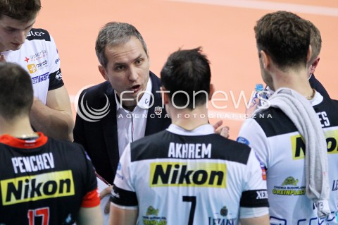  11.02.2014 RZESZOW POLAND <br />SIATKOWKA LIGA MISTRZOW MEN CEV VOLLEYBALL CHAMPIONS LEAGUE 2013/2014 MATCH<br />ASSECO RESOVIA -  JASTRZEBSKI WEGIEL <br />N/Z ANDRZEJ KOWAL TRENER ( HEAD COACH ) <br /> 