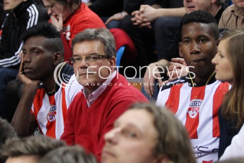  11.02.2014 RZESZOW POLAND <br />SIATKOWKA LIGA MISTRZOW MEN CEV VOLLEYBALL CHAMPIONS LEAGUE 2013/2014 MATCH<br />ASSECO RESOVIA -  JASTRZEBSKI WEGIEL <br />N/Z SIATKARZE WILFREDO LEON I YOANDRY DIAZ ORAZ MENEDZER ANDRZEJ GRZYB<br /> 