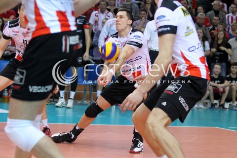  11.02.2014 RZESZOW POLAND <br />SIATKOWKA LIGA MISTRZOW MEN CEV VOLLEYBALL CHAMPIONS LEAGUE 2013/2014 MATCH<br />ASSECO RESOVIA -  JASTRZEBSKI WEGIEL <br />N/Z ALEH ACHREM OLIEG AKHREM <br /> 