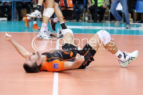 11.02.2014 RZESZOW POLAND <br />SIATKOWKA LIGA MISTRZOW MEN CEV VOLLEYBALL CHAMPIONS LEAGUE 2013/2014 MATCH<br />ASSECO RESOVIA -  JASTRZEBSKI WEGIEL <br />N/Z MICHAL KUBIAK WYGRANA AWANS RADOSC EMOCJE <br /> 