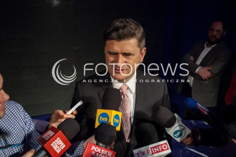  15.02.2014 WARSZAWA DEBATA EUROPA NA PROGU ZMIANY W SIEDZIBIE SLD N/Z POSEL JANUSZ PALIKOT  