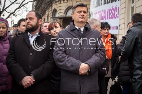  15.02.2014 WARSZAWA MANIFESTACJA TWOJEGO RUCHU PT KULTURA ZAMIAST KULTU N/Z POSEL JANUSZ PALIKOT JAN HARTMAN  