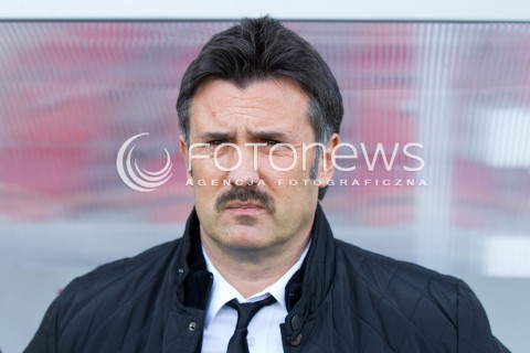  15.02.2014 KRAKOW<br />PILKA NOZNA POLSKA T-MOBILE EKSTRAKLASA SEZON 2013/2014 <br />FOOTBALL POLISH EKSTRAKLASA SEASON 2013/2014<br />CRACOVIA - ZAWISZA BYDGOSZCZ<br />N/Z WOJCIECH STAWOWY TRENER ( HEAD COACH ) SYLWETKA <br /> 