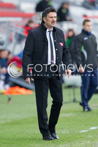  15.02.2014 KRAKOW<br />PILKA NOZNA POLSKA T-MOBILE EKSTRAKLASA SEZON 2013/2014 <br />FOOTBALL POLISH EKSTRAKLASA SEASON 2013/2014<br />CRACOVIA - ZAWISZA BYDGOSZCZ<br />N/Z WOJCIECH STAWOWY TRENER ( HEAD COACH ) SYLWETKA <br /> 