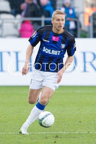  15.02.2014 KRAKOW<br />PILKA NOZNA POLSKA T-MOBILE EKSTRAKLASA SEZON 2013/2014 <br />FOOTBALL POLISH EKSTRAKLASA SEASON 2013/2014<br />CRACOVIA - ZAWISZA BYDGOSZCZ<br />N/Z IGOR LEWCZUK SYLWETKA <br /> 