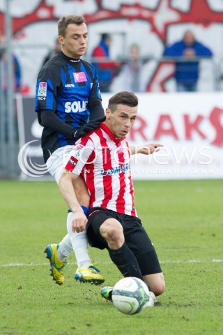  15.02.2014 KRAKOW<br />PILKA NOZNA POLSKA T-MOBILE EKSTRAKLASA SEZON 2013/2014 <br />FOOTBALL POLISH EKSTRAKLASA SEASON 2013/2014<br />CRACOVIA - ZAWISZA BYDGOSZCZ<br />N/Z KRZYSZTOF DANIELEWICZ MICHAL MASLOWSKI <br /> 