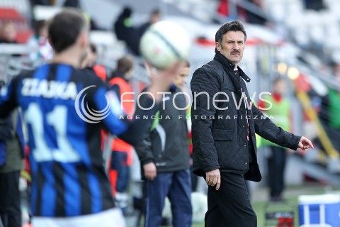  15.02.2014 KRAKOW<br />PILKA NOZNA POLSKA T-MOBILE EKSTRAKLASA SEZON 2013/2014 <br />FOOTBALL POLISH EKSTRAKLASA SEASON 2013/2014<br />CRACOVIA - ZAWISZA BYDGOSZCZ<br />N/Z WOJCIECH STAWOWY TRENER ( HEAD COACH ) <br /> 