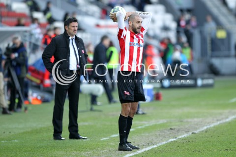  15.02.2014 KRAKOW<br />PILKA NOZNA POLSKA T-MOBILE EKSTRAKLASA SEZON 2013/2014 <br />FOOTBALL POLISH EKSTRAKLASA SEASON 2013/2014<br />CRACOVIA - ZAWISZA BYDGOSZCZ<br />N/Z KRZYSZTOF NYKIEL SYLWETKA <br /> 