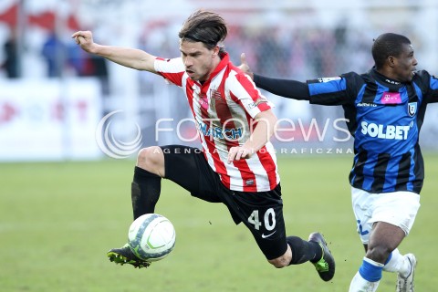  15.02.2014 KRAKOW<br />PILKA NOZNA POLSKA T-MOBILE EKSTRAKLASA SEZON 2013/2014 <br />FOOTBALL POLISH EKSTRAKLASA SEASON 2013/2014<br />CRACOVIA - ZAWISZA BYDGOSZCZ<br />N/Z ROK STRAUS SYLWETKA <br /> 