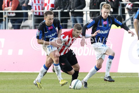  15.02.2014 KRAKOW<br />PILKA NOZNA POLSKA T-MOBILE EKSTRAKLASA SEZON 2013/2014 <br />FOOTBALL POLISH EKSTRAKLASA SEASON 2013/2014<br />CRACOVIA - ZAWISZA BYDGOSZCZ<br />N/Z BARTLOMIEJ DUDZIC JAKUB WOJCICKI SEBASTIAN DUDEK <br /> 