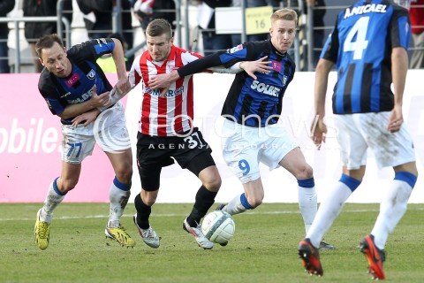  15.02.2014 KRAKOW<br />PILKA NOZNA POLSKA T-MOBILE EKSTRAKLASA SEZON 2013/2014 <br />FOOTBALL POLISH EKSTRAKLASA SEASON 2013/2014<br />CRACOVIA - ZAWISZA BYDGOSZCZ<br />N/Z BARTLOMIEJ DUDZIC JAKUB WOJCICKI SEBASTIAN DUDEK <br /> 