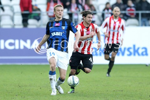  15.02.2014 KRAKOW<br />PILKA NOZNA POLSKA T-MOBILE EKSTRAKLASA SEZON 2013/2014 <br />FOOTBALL POLISH EKSTRAKLASA SEASON 2013/2014<br />CRACOVIA - ZAWISZA BYDGOSZCZ<br />N/Z KAMIL DRYGAS ROK STRAUS <br /> 
