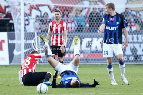  15.02.2014 KRAKOW<br />PILKA NOZNA POLSKA T-MOBILE EKSTRAKLASA SEZON 2013/2014 <br />FOOTBALL POLISH EKSTRAKLASA SEASON 2013/2014<br />CRACOVIA - ZAWISZA BYDGOSZCZ<br />N/Z VLADIMIR BOLJEVIC KAMIL DRYGAS PRZEMYSLAW KITA MICHAL MASLOWSKI (LEZY)<br /> 