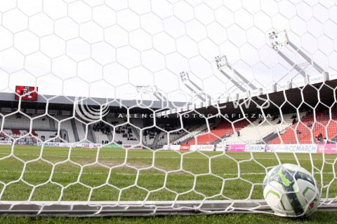  15.02.2014 KRAKOW<br />PILKA NOZNA POLSKA T-MOBILE EKSTRAKLASA SEZON 2013/2014 <br />FOOTBALL POLISH EKSTRAKLASA SEASON 2013/2014<br />CRACOVIA - ZAWISZA BYDGOSZCZ<br />N/Z PILKA W BRAMCE ZDJECIE ILUSTRACYJNE ( REMOTE CAMERA ) <br /> 