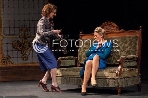  17.02.2014 WARSZAWA <br />SPEKTAKL ICH CZWORO W TEATRZE POLONIA<br />N/Z SONIA BOHOSIEWICZ IZA KUNA<br /> 