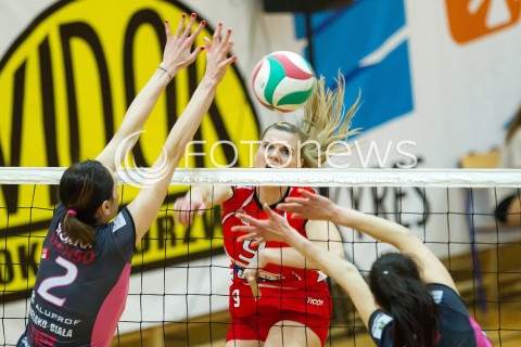  19.02.2014 RZESZOW SIATKOWKA <br />ENEA CUP PUCHAR POLSKI 2013/2014 <br />1/4 FINALU PUCHARU POLSKI <br />MECZ DEVELOPRES RZESZOW - BKS ALUPROF BIELSKO - BIALA<br />N/Z PAULA SZEREMETA <br /> 