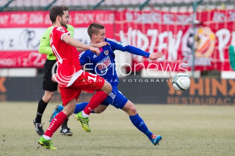  22.02.2014 LODZ PILKA NOZNA POLSKA T-MOBILE EKSTRAKLASA SEZON 2013/2014 FOOTBALL POLISH EKSTRAKLASA SEASON 2013/2014 WIDZEW LODZ - PIAST GLIWICE N/Z RADOSLAW MURAWSKI MATEUSZ CETNARSKI   