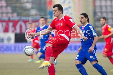  22.02.2014 LODZ PILKA NOZNA POLSKA T-MOBILE EKSTRAKLASA SEZON 2013/2014 FOOTBALL POLISH EKSTRAKLASA SEASON 2013/2014 WIDZEW LODZ - PIAST GLIWICE N/Z MAREK WASILUK   