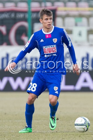  22.02.2014 LODZ PILKA NOZNA POLSKA T-MOBILE EKSTRAKLASA SEZON 2013/2014 FOOTBALL POLISH EKSTRAKLASA SEASON 2013/2014 WIDZEW LODZ - PIAST GLIWICE N/Z KORNEL OSYRA SYLWETKA   