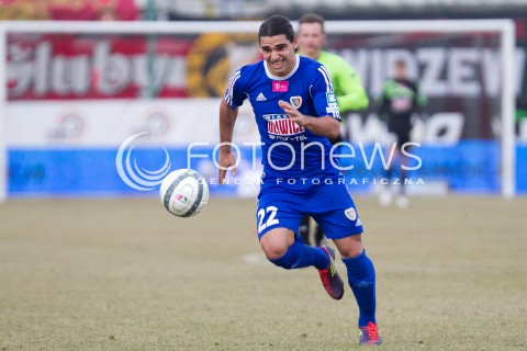  22.02.2014 LODZ PILKA NOZNA POLSKA T-MOBILE EKSTRAKLASA SEZON 2013/2014 FOOTBALL POLISH EKSTRAKLASA SEASON 2013/2014 WIDZEW LODZ - PIAST GLIWICE N/Z RUBEN FERNANDEZ SYLWETKA   