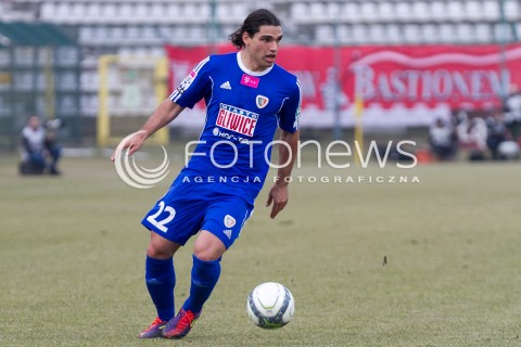  22.02.2014 LODZ PILKA NOZNA POLSKA T-MOBILE EKSTRAKLASA SEZON 2013/2014 FOOTBALL POLISH EKSTRAKLASA SEASON 2013/2014 WIDZEW LODZ - PIAST GLIWICE N/Z RUBEN FERNANDEZ SYLWETKA   