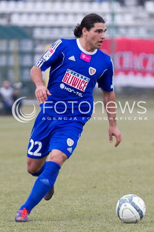  22.02.2014 LODZ PILKA NOZNA POLSKA T-MOBILE EKSTRAKLASA SEZON 2013/2014 FOOTBALL POLISH EKSTRAKLASA SEASON 2013/2014 WIDZEW LODZ - PIAST GLIWICE N/Z RUBEN FERNANDEZ SYLWETKA   