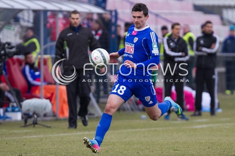  22.02.2014 LODZ PILKA NOZNA POLSKA T-MOBILE EKSTRAKLASA SEZON 2013/2014 FOOTBALL POLISH EKSTRAKLASA SEASON 2013/2014 WIDZEW LODZ - PIAST GLIWICE N/Z MATEJ IZVOLT SYLWETKA   