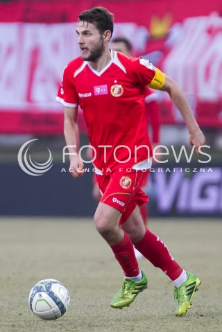  22.02.2014 LODZ PILKA NOZNA POLSKA T-MOBILE EKSTRAKLASA SEZON 2013/2014 FOOTBALL POLISH EKSTRAKLASA SEASON 2013/2014 WIDZEW LODZ - PIAST GLIWICE N/Z MATEUSZ CETNARSKI SYLWETKA   