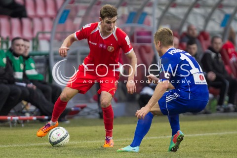  22.02.2014 LODZ PILKA NOZNA POLSKA T-MOBILE EKSTRAKLASA SEZON 2013/2014 FOOTBALL POLISH EKSTRAKLASA SEASON 2013/2014 WIDZEW LODZ - PIAST GLIWICE N/Z PATRYK STEPINSKI  