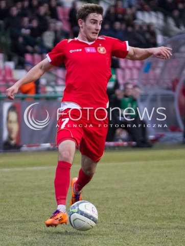  22.02.2014 LODZ PILKA NOZNA POLSKA T-MOBILE EKSTRAKLASA SEZON 2013/2014 FOOTBALL POLISH EKSTRAKLASA SEASON 2013/2014 WIDZEW LODZ - PIAST GLIWICE N/Z PATRYK STEPINSKI SYLWETKA   