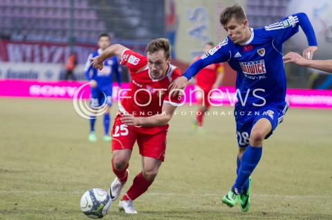  22.02.2014 LODZ PILKA NOZNA POLSKA T-MOBILE EKSTRAKLASA SEZON 2013/2014 FOOTBALL POLISH EKSTRAKLASA SEASON 2013/2014 WIDZEW LODZ - PIAST GLIWICE N/Z ALEKSEJS VISNIAKOVS KORNEL OSYRA   