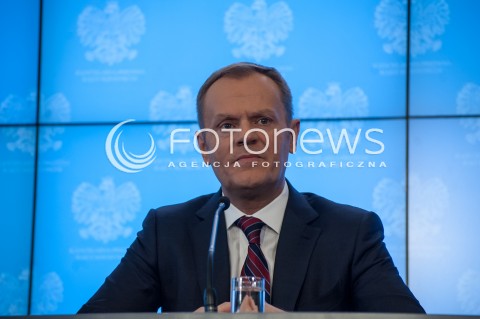  27.02.2014 WARSZAWA KONFERENCJA PRASOWA PREMIERA DONALDA TUSKA ORAZ MINISTRA ADMINISTRACJI I CYFRYZACJI RAFALA TRZASKOWSKIEGO N/Z PREMIER DONALD TUSK  