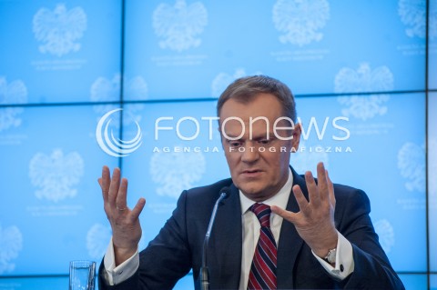  27.02.2014 WARSZAWA KONFERENCJA PRASOWA PREMIERA DONALDA TUSKA ORAZ MINISTRA ADMINISTRACJI I CYFRYZACJI RAFALA TRZASKOWSKIEGO N/Z PREMIER DONALD TUSK  