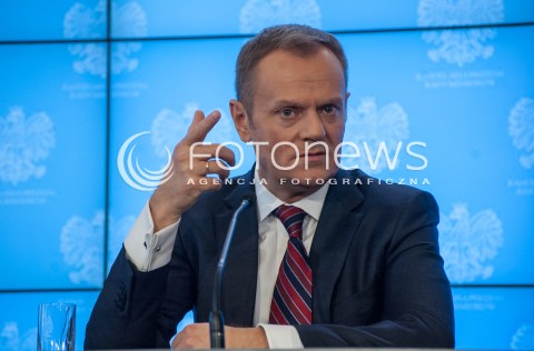  27.02.2014 WARSZAWA KONFERENCJA PRASOWA PREMIERA DONALDA TUSKA ORAZ MINISTRA ADMINISTRACJI I CYFRYZACJI RAFALA TRZASKOWSKIEGO N/Z PREMIER DONALD TUSK  