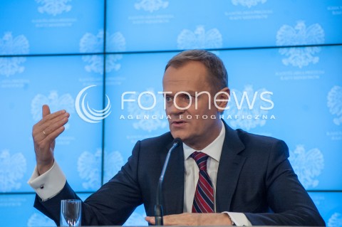  27.02.2014 WARSZAWA KONFERENCJA PRASOWA PREMIERA DONALDA TUSKA ORAZ MINISTRA ADMINISTRACJI I CYFRYZACJI RAFALA TRZASKOWSKIEGO N/Z PREMIER DONALD TUSK  
