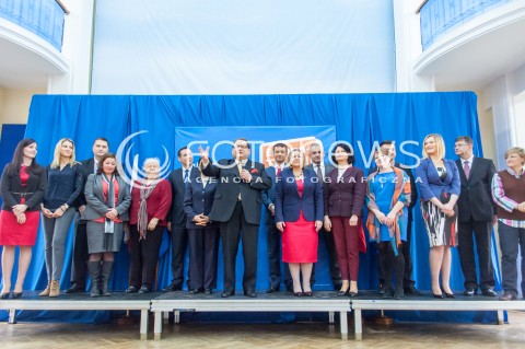  01.03.2014 WARSZAWA PRZEDSTAWIENIE KANDYDATOW DO PARLAMENTU EUROPEJSKIEGO KOMITETU WYBORCZEGO EUROPA PLUS TWOJ RUCH N/Z WSZYSCY KANDYDACI W TYM RYSZARD KALISZ I WANDA NOWICKA  