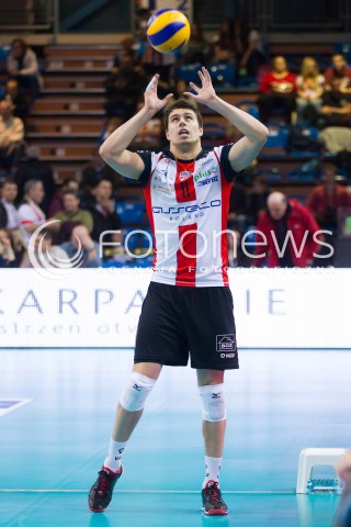  01.03.2014 RZESZOW <br />SIATKOWKA PLUS LIGA 2013/2014 MEN VOLLEYBALL POLAND POLISH PLUSLIGA LEAGUE SEASON 2013/2014 <br />MECZ ASSECO RESOVIA RZESZOW - CZARNI RADOM<br />N/Z FABIAN DRZYZGA SYLWETKA <br /> 