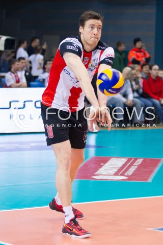  01.03.2014 RZESZOW <br />SIATKOWKA PLUS LIGA 2013/2014 MEN VOLLEYBALL POLAND POLISH PLUSLIGA LEAGUE SEASON 2013/2014 <br />MECZ ASSECO RESOVIA RZESZOW - CZARNI RADOM<br />N/Z JOCHEN SCHOPS SYLWETKA <br /> 