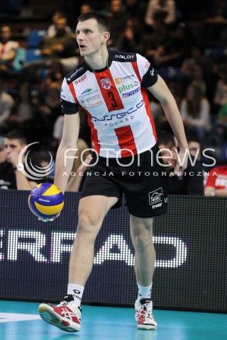  01.03.2014 RZESZOW <br />SIATKOWKA PLUS LIGA 2013/2014 MEN VOLLEYBALL POLAND POLISH PLUSLIGA LEAGUE SEASON 2013/2014 <br />MECZ ASSECO RESOVIA RZESZOW - CZARNI RADOM<br />N/Z WOJCIECH GRZYB SYLWETKA<br /> 